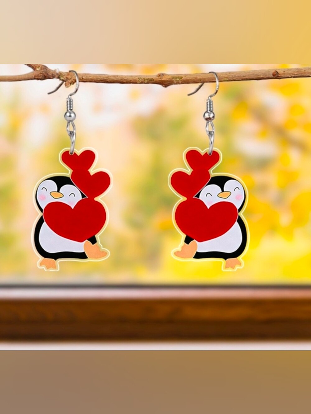 $8 Each Or Bundle 5/$20 Red Heart Penguin Dangle Earrings